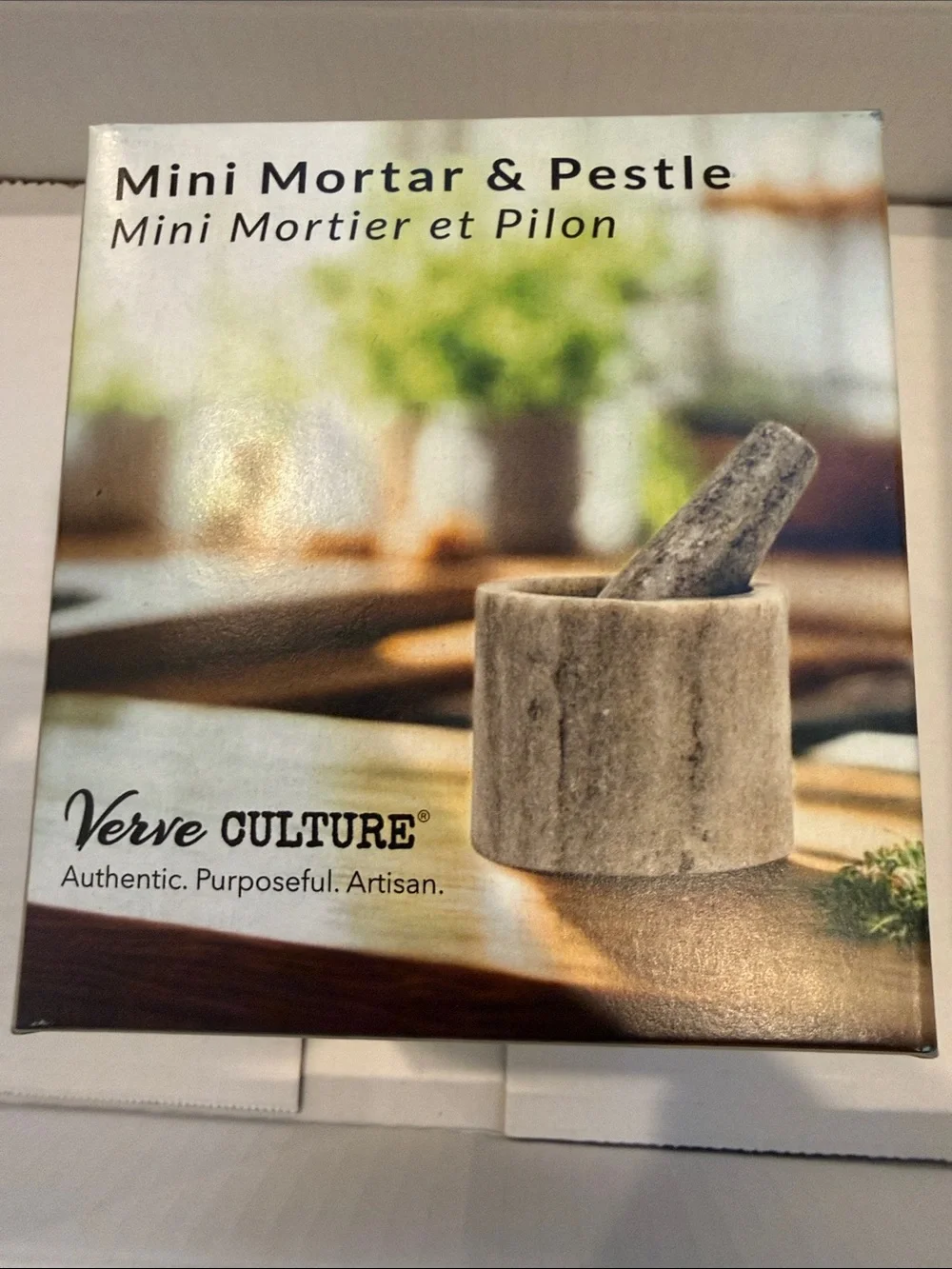 Verve Culture Mini Mortar & Pestle - Gray Marble